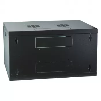 EFB-ELEKTRONIK Armário de Parede 19 polegadas 6U, fixo, 1 peça, RAL 9005 Preto Profundo, Profundidade 450 mm (691706VTS.45)