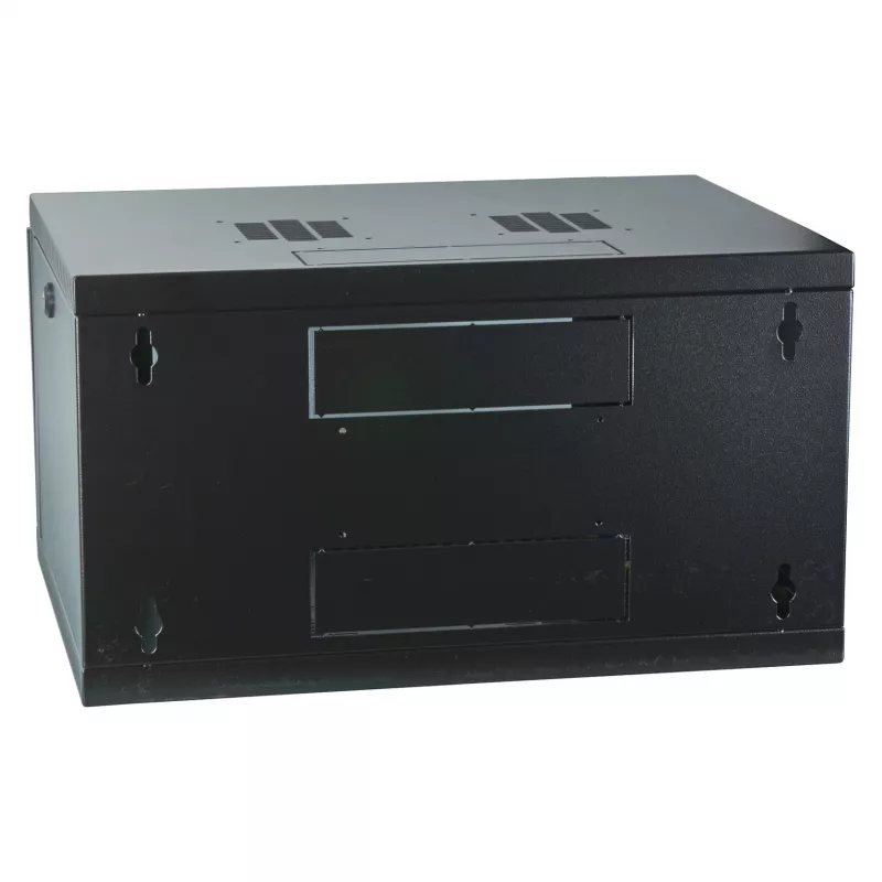 EFB-ELEKTRONIK Armário de Parede 19 polegadas 6U, fixo, 1 peça, RAL 9005 Preto Profundo, Profundidade 450 mm (691706VTS.45)