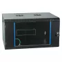 EFB-ELEKTRONIK Armário de Parede 19 polegadas 6U, fixo, 1 peça, RAL 9005 Preto Profundo, Profundidade 450 mm (691706VTS.45)