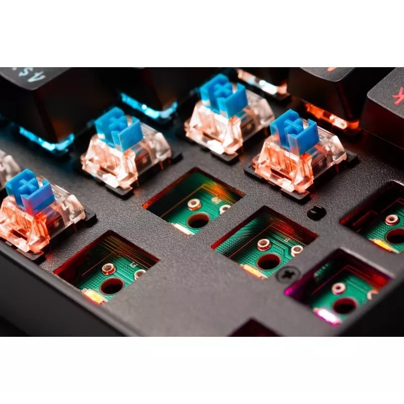 Defender Mirax GK-352 Teclado Gaming Mecânico, Outemu Blue Switches, Iluminação RGB, Com Fios USB, Preto
