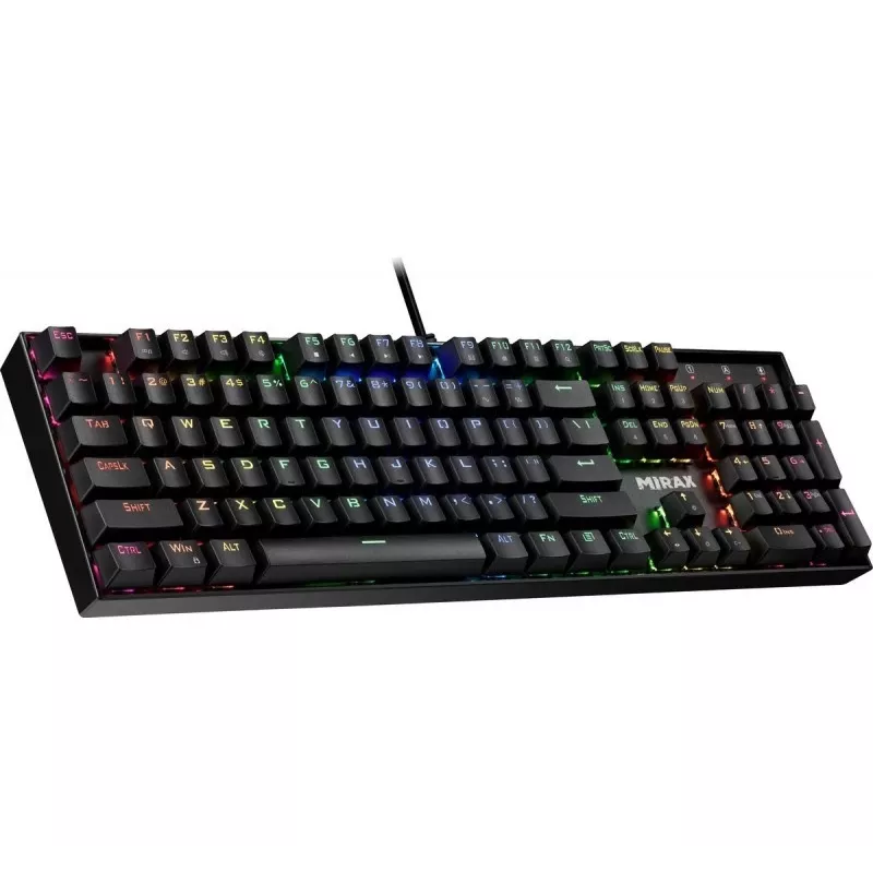 Defender Mirax GK-352 Teclado Gaming Mecânico, Outemu Blue Switches, Iluminação RGB, Com Fios USB, Preto