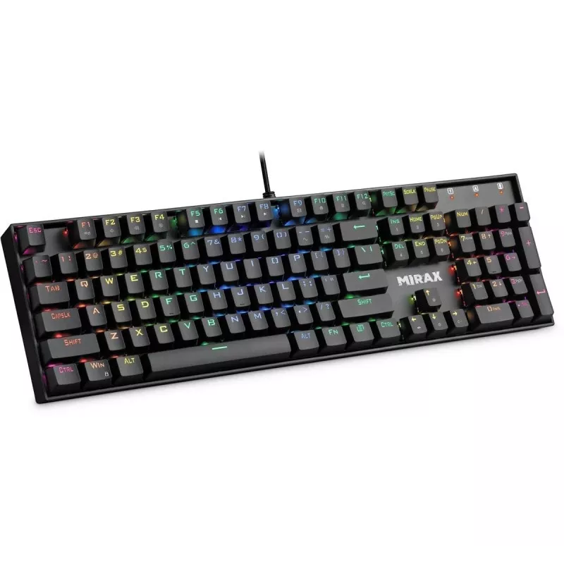 Defender Mirax GK-352 Teclado Gaming Mecânico, Outemu Blue Switches, Iluminação RGB, Com Fios USB, Preto