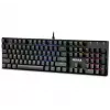 Defender Mirax GK-352 Teclado Gaming Mecânico, Outemu Blue Switches, Iluminação RGB, Com Fios USB, Preto