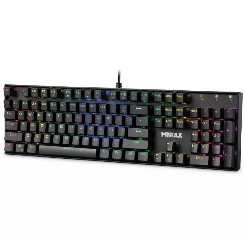 Defender Mirax GK-352 Teclado Gaming Mecânico, Outemu Blue Switches, Iluminação RGB, Com Fios USB, Preto