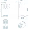 Teltonika Networks Conector de Alimentação 2x3-Pin - Bloco de Terminais, 6-Pin, 10A, 300V, Verde