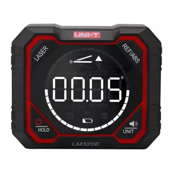 Uni-T LM320E Medidor de Ângulos Digital com Laser, 4×90° Alcance de Medição, ±0,2° Precisão, Base Magnética, recarregável