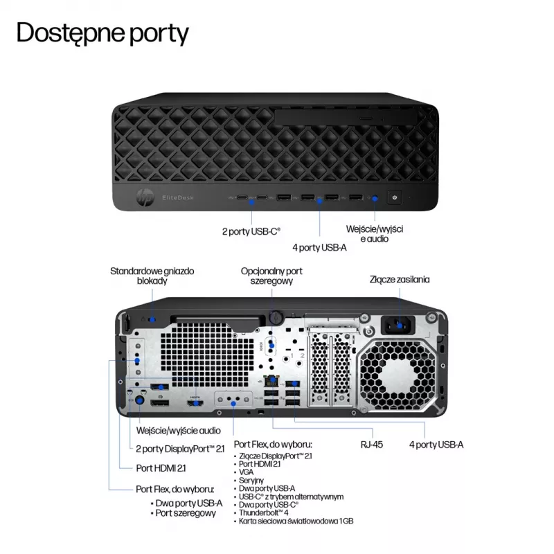 HP EliteDesk 8 SFF G1i PC de secretária, Intel Core Ultra 5 235, 16 GB RAM, 512 GB SSD, Windows 11 Pro, 3 anos de garantia