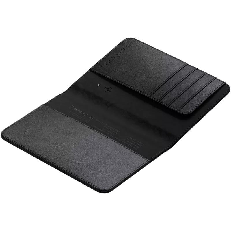 Satechi capa para passaporte em couro vegano com Find My (preto)