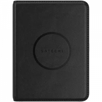 Satechi capa para passaporte em couro vegano com Find My (preto)