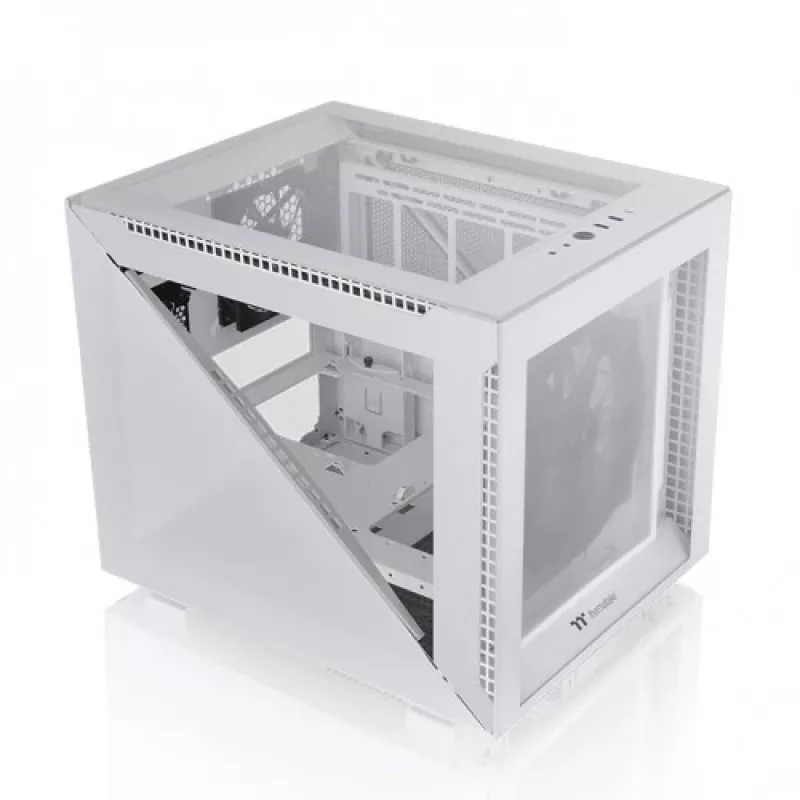 Caixa Micro Thermaltake Divider 200 TG Snow, branca, vidro temperado