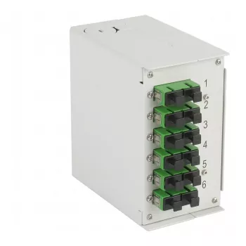 Caixa DIN EFB-ELEKTRONIK OS2 6xSC/APC acoplador duplex sem pigtails (BHS60228.6)