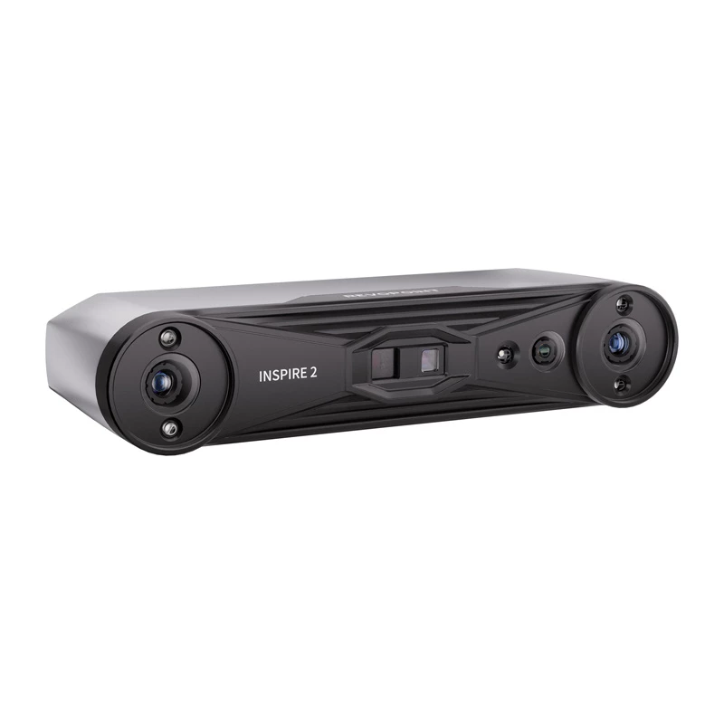 Scanner 3D Revopoint Inspire 2 Standard Edition - portátil e de secretária, luz estruturada infravermelha de eixo duplo, precisão 0,05 mm, cor 24 bits