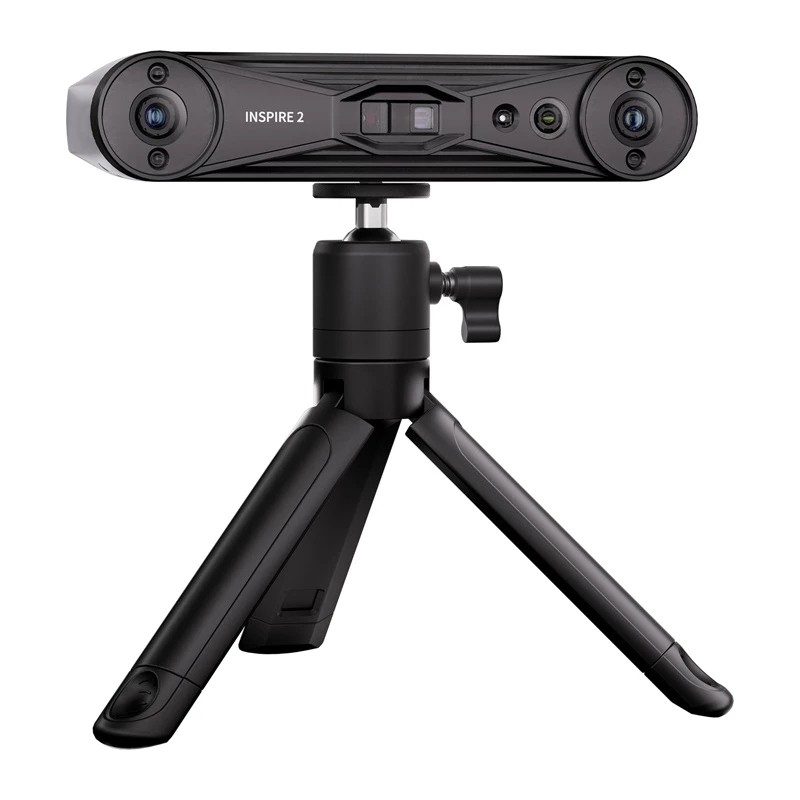Scanner 3D Revopoint Inspire 2 Standard Edition - portátil e de secretária, luz estruturada infravermelha de eixo duplo, precisão 0,05 mm, cor 24 bits
