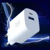 Carregador de parede 3MK FlowPower 30W USB-A USB-C PD 3.0 QC 4+ branco