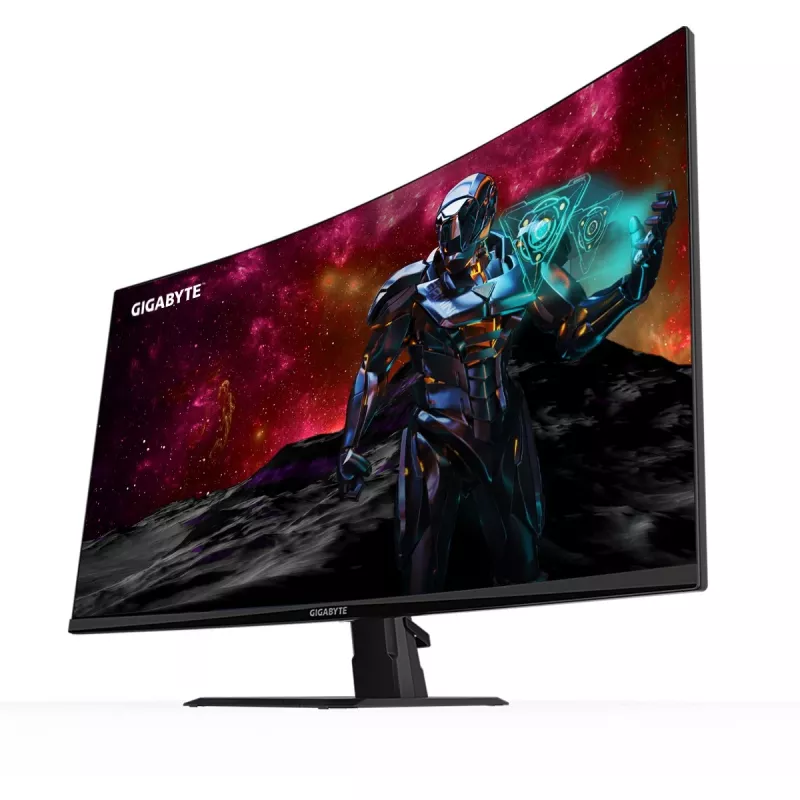 Monitor gaming curvo GIGABYTE GS32QC 31,5 polegadas QHD - 2560 x 1440, 1500R, 165Hz, 1ms, 300 cd/m², FreeSync Premium, HDR Ready, HDMI 2.0, DisplayPort 1.4