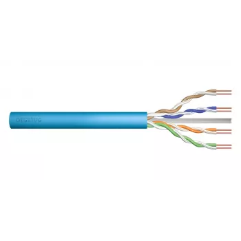 Cabo de instalação DIGITUS CAT 6A U/UTP Dca AWG 23/1 LSOH 100m azul rolo