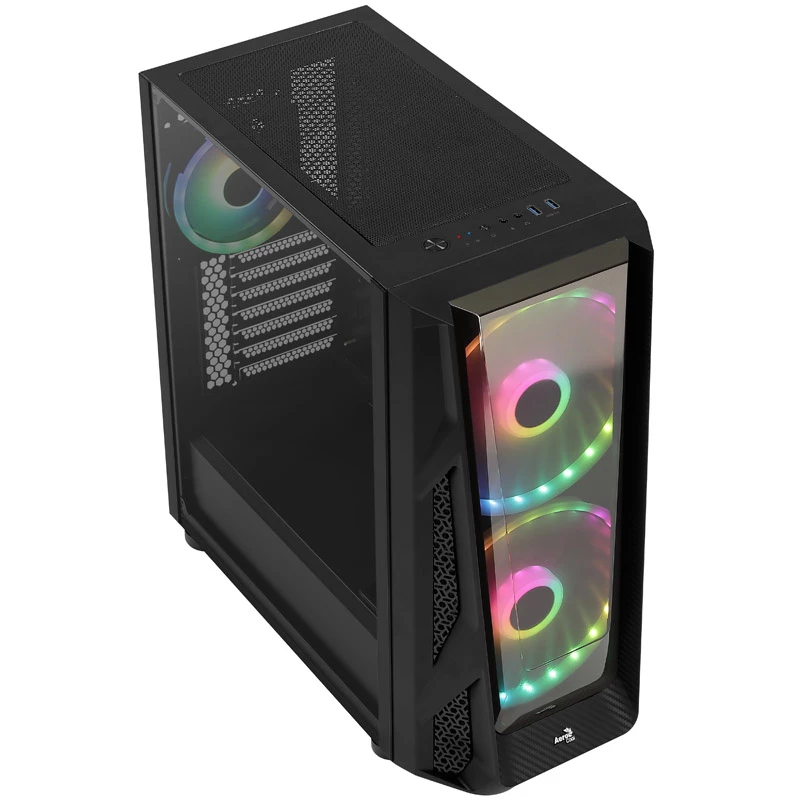 Midi-Tower Aerocool NightHawk Duo, vidro temperado - preto