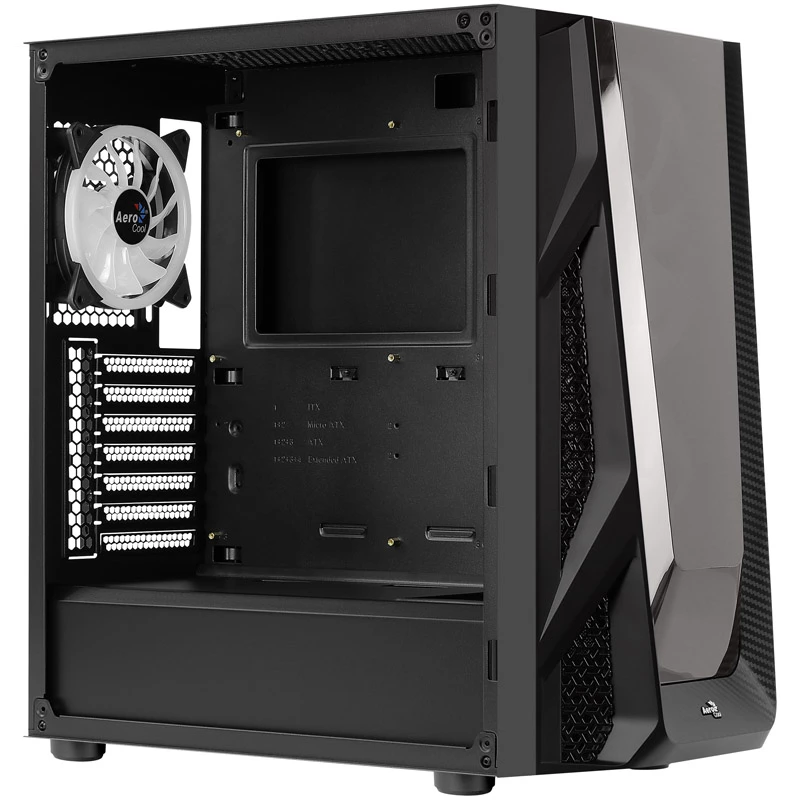 Midi-Tower Aerocool NightHawk Duo, vidro temperado - preto
