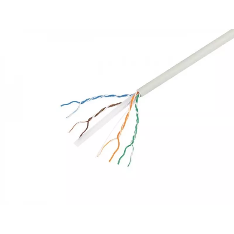 Cabo de rede LANBERG Cat.6 UTP LSZH 305m cinzento CU Solid 23AWG Fluke Passed CPR