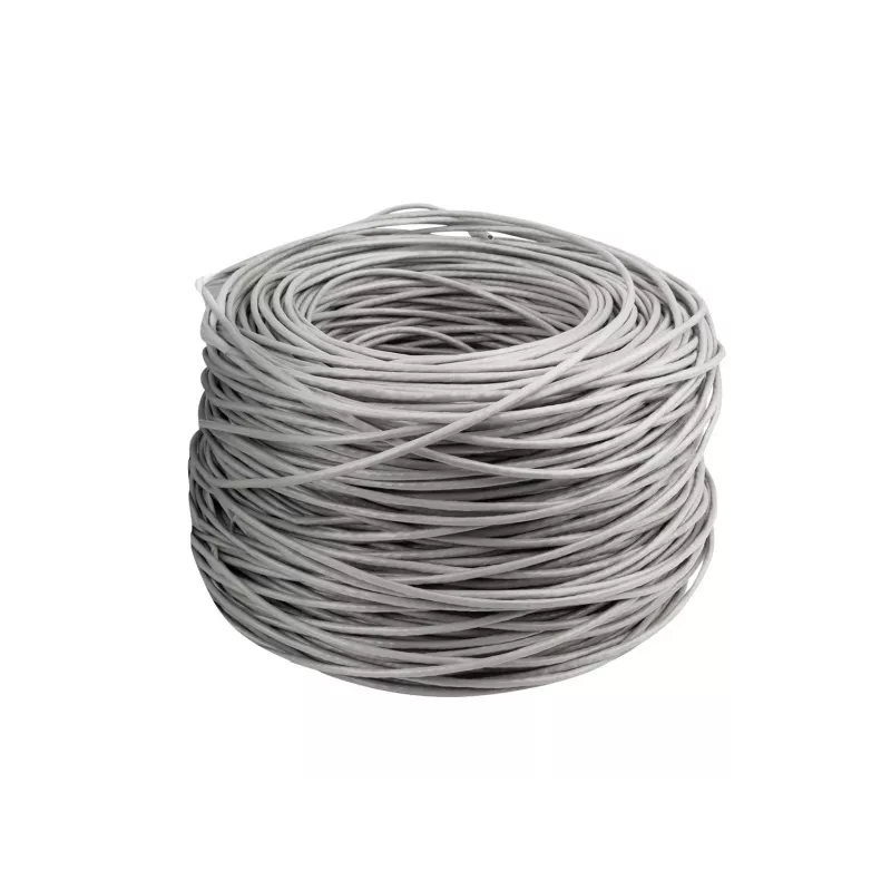 Cabo de rede LANBERG Cat.6 UTP LSZH 305m cinzento CU Solid 23AWG Fluke Passed CPR