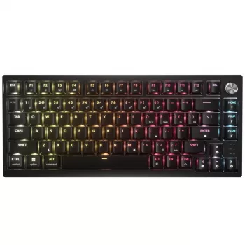 Teclado mecânico CORSAIR K65 PLUS Wireless 75% Hot-Swappable, interruptores MLX Red Tactile, RGB por tecla, QWERTY inglês, preto