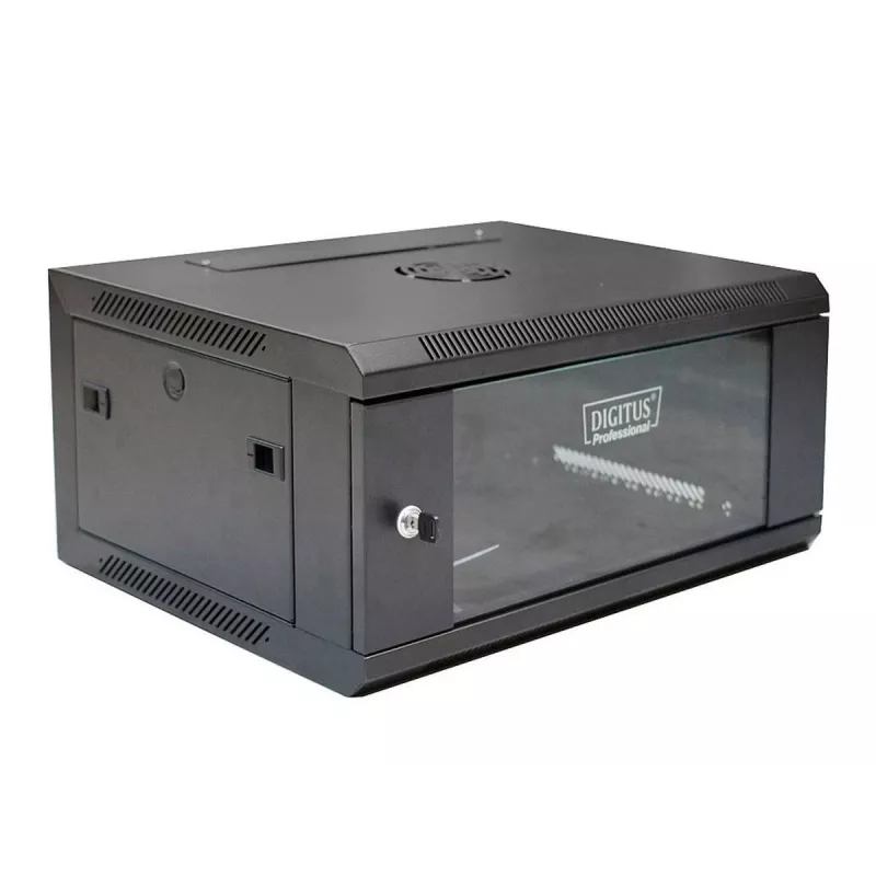 Armário rack Digitus DN-W19 04U/450/B 4U montagem na parede preto
