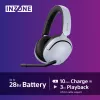 Headset gaming Sony INZONE H5 Wireless over-ear com microfone branco