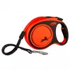 Trela retrátil para cão FLEXI XTREME L fita 8m - até 55kg laranja