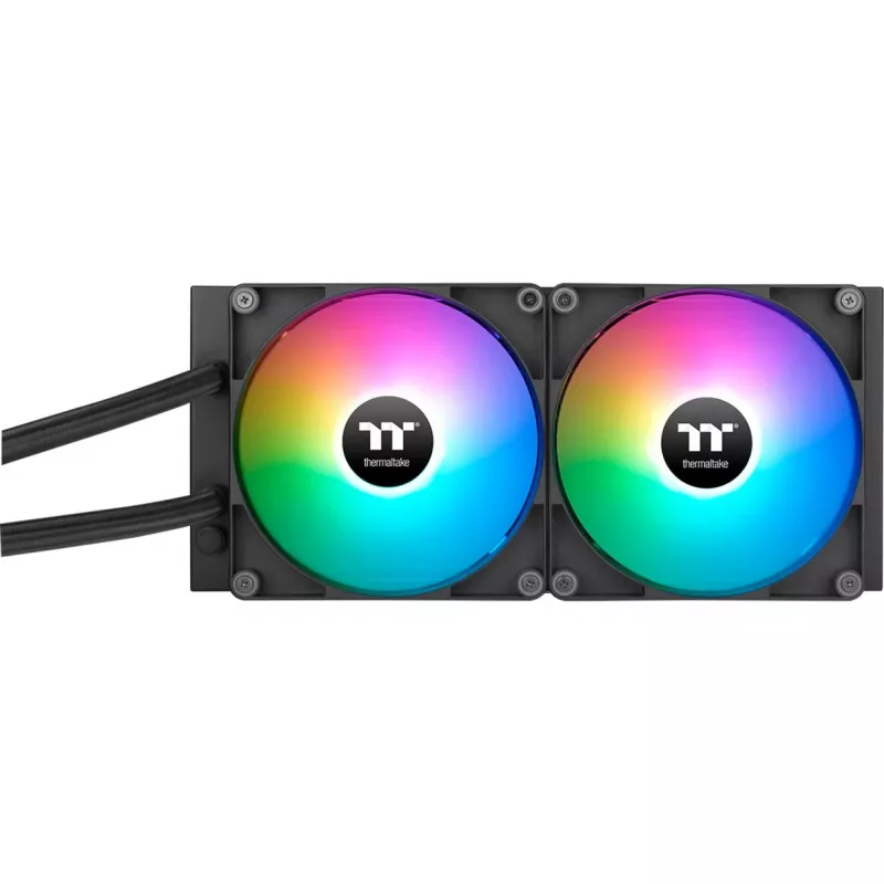 Refrigeração líquida all-in-one para CPU Thermaltake TH280 V2 ARGB, radiador 280mm, 2 ventoinhas PWM 140mm, placa fria de cobre, iluminação RGB endereçável