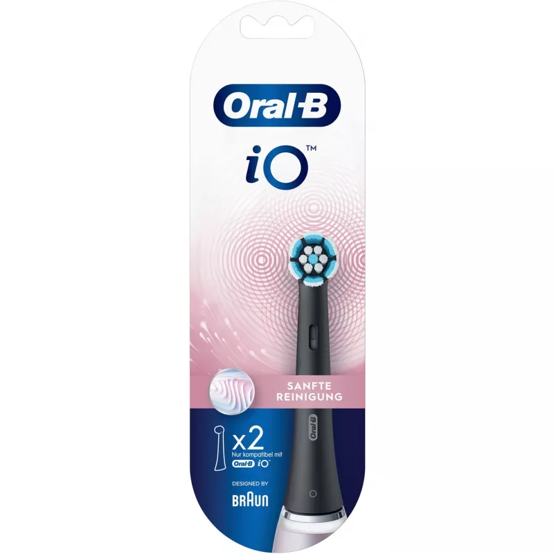 Cabeça de escova BRAUN Oral-B iO Gentle Care pack de 2 preto