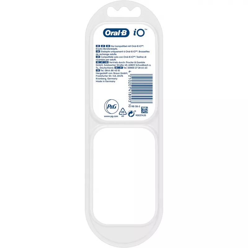 Cabeça de escova BRAUN Oral-B iO Gentle Care pack de 2 preto