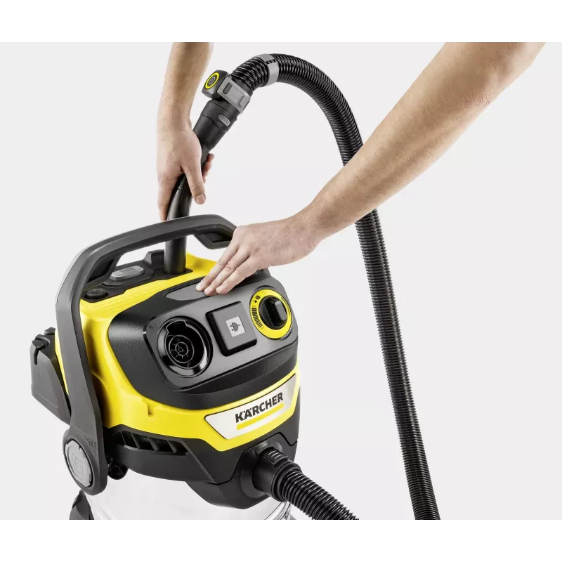 Aspirador de água e pó Kärcher WD 7 Control P S 30/6/35/T, 1400 W, 30 L, aço inoxidável