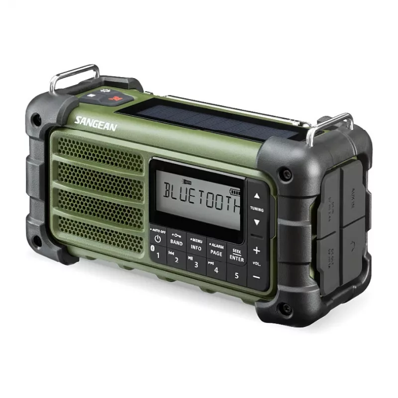 Rádio de emergência portátil Sangean MMR-99 AM/FM verde floresta
