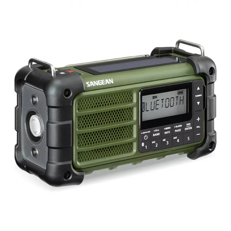 Rádio de emergência portátil Sangean MMR-99 AM/FM verde floresta