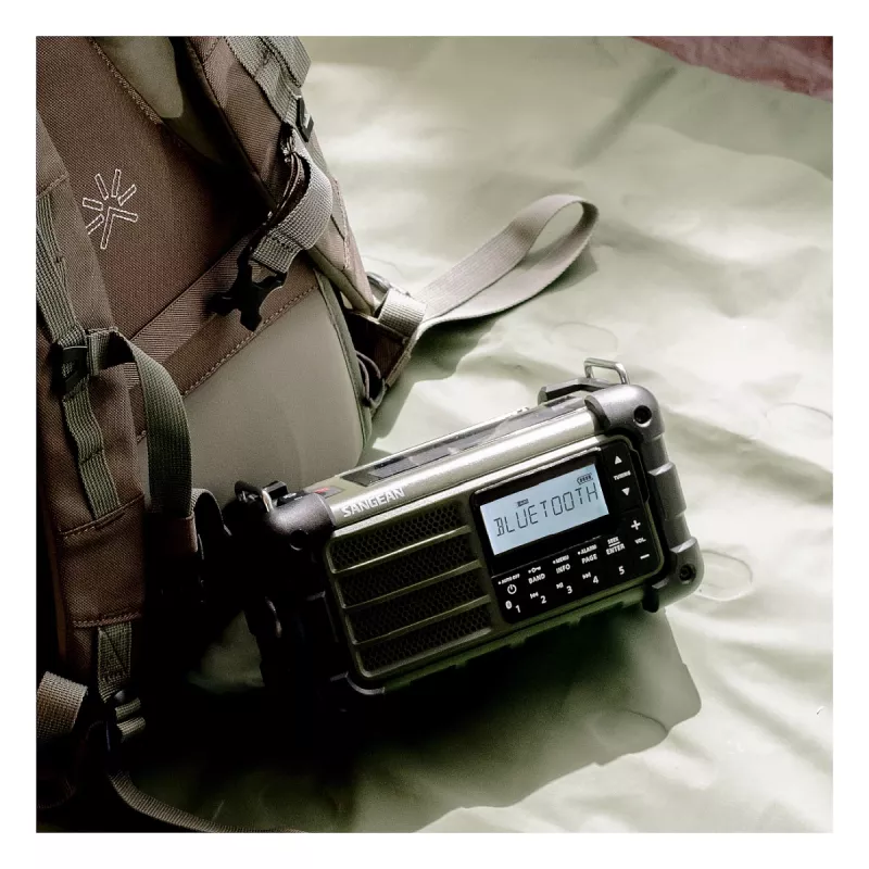 Rádio de emergência portátil Sangean MMR-99 AM/FM verde floresta
