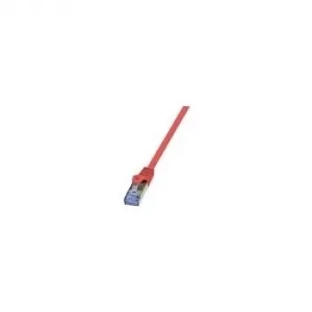 Cabo patch LogiLink PrimeLine Cat.6A S/FTP PIMF 0,25m vermelho