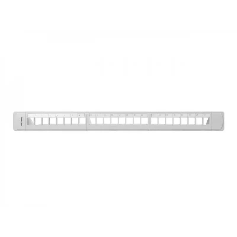 Painel de patch keystone LANBERG PPKS-1124-S 19 polegadas 24 portas 1U UTP Cat.5e cinzento