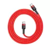 Cabo Baseus Cafule USB-C para USB-C 60W 1m vermelho