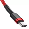 Cabo Baseus Cafule USB-C para USB-C 60W 1m vermelho