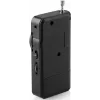 Rádio portátil JVC RA-E311B AM/FM com antena telescópica e pega, preto