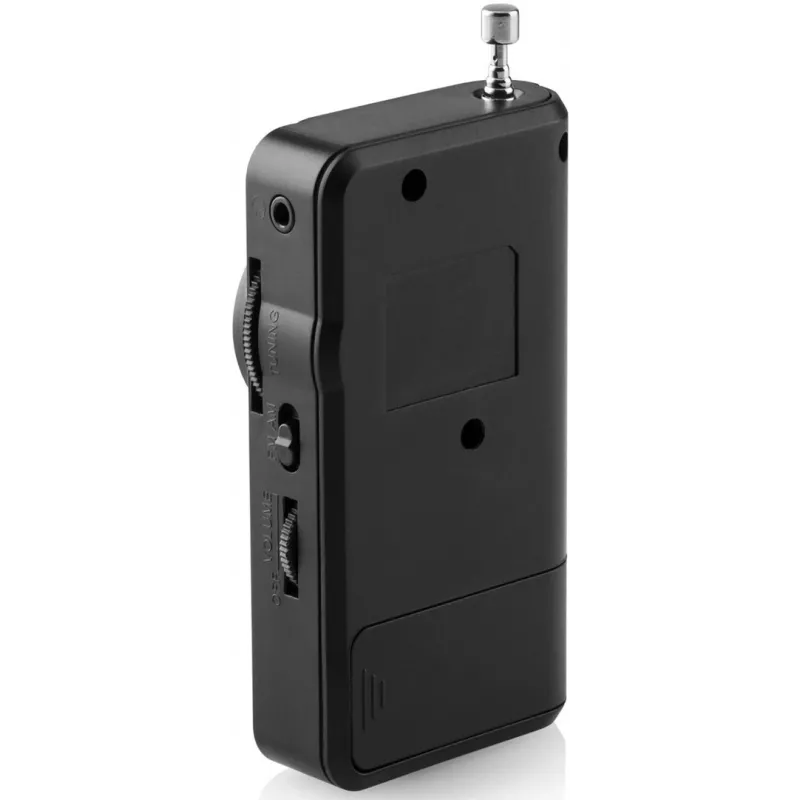 Rádio portátil JVC RA-E311B AM/FM com antena telescópica e pega, preto