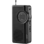 Rádio portátil JVC RA-E311B AM/FM com antena telescópica e pega, preto