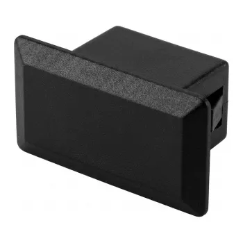 Tampões cegos de plástico EFB Elektronik pretos para orifícios SC Duplex/LC Quad/ST Duplex, embalagem de 100 unidades