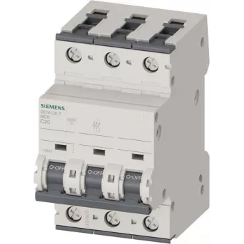 Disjuntor magnetotérmico Siemens 5SY4320-7 20 A tripolar C