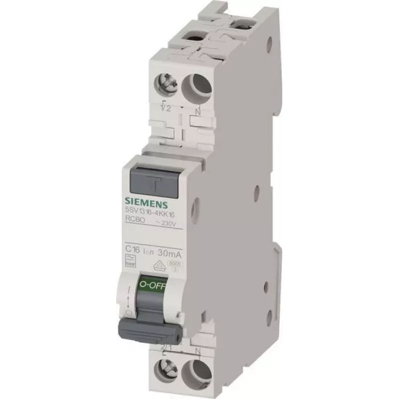 Siemens 5SV1316-4KK16 RCBO tipo F 30mA C16 1P+N 6kA