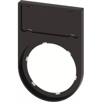 Suporte de placa de identificação Siemens SIRIUS ACT 3SU1900-0AR10-0AA0 plano arredondado preto 12,5x27 mm