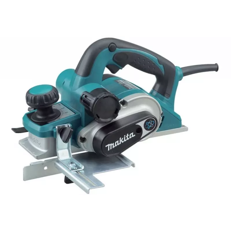 Makita KP0810C Plaina elétrica 1050W 12000 rpm 82 mm largura de aplainamento com fio preto verde