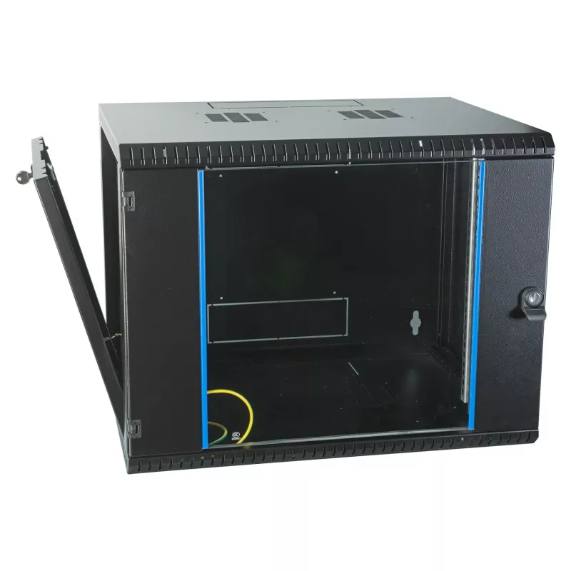 EFB-ELEKTRONIK Armário de parede 19 polegadas 9U, fixo, uma peça, RAL 9005, profundidade 450 mm (691709VTS.45)