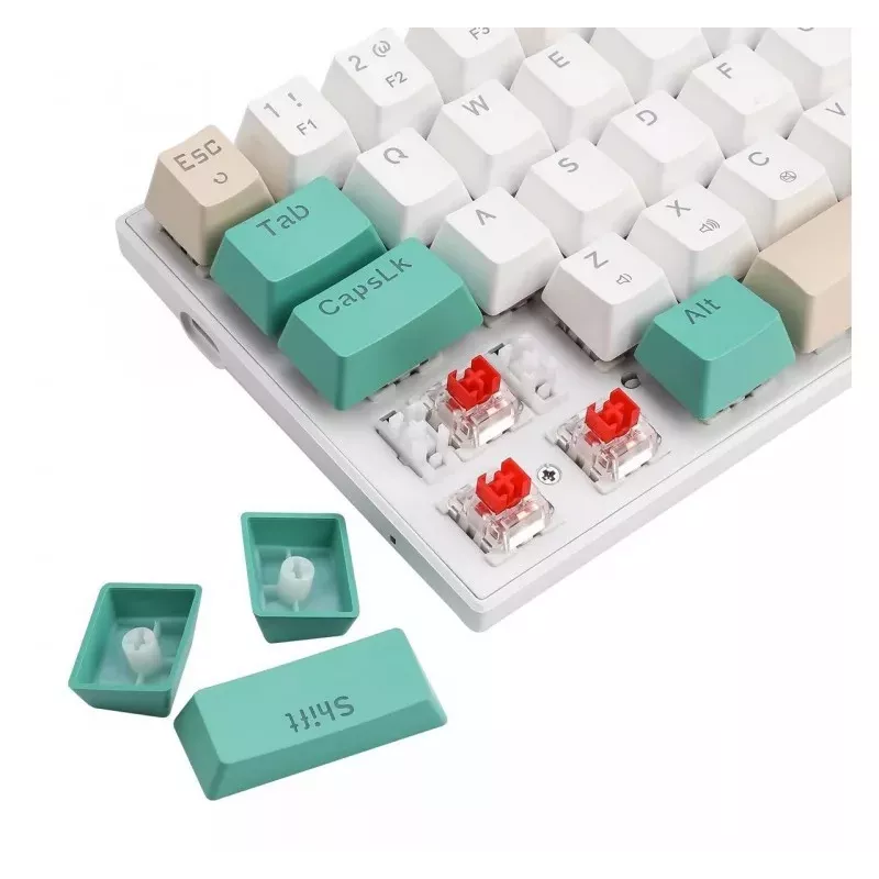 Defender VEXX GK-084 Teclado gaming mecânico, layout 75%, switches Outemu Red, branco