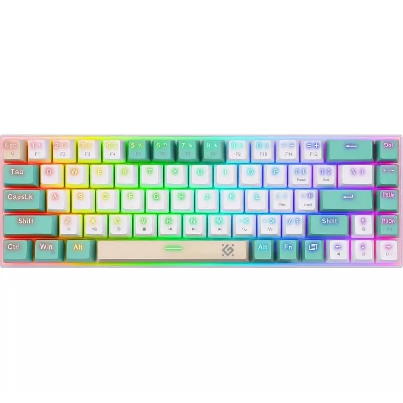 Defender VEXX GK-084 Teclado gaming mecânico, layout 75%, switches Outemu Red, branco